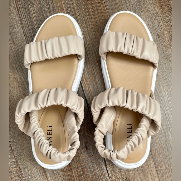 Vaneli Shoes - VANELi Cloris Beige Ankle Strap Heels